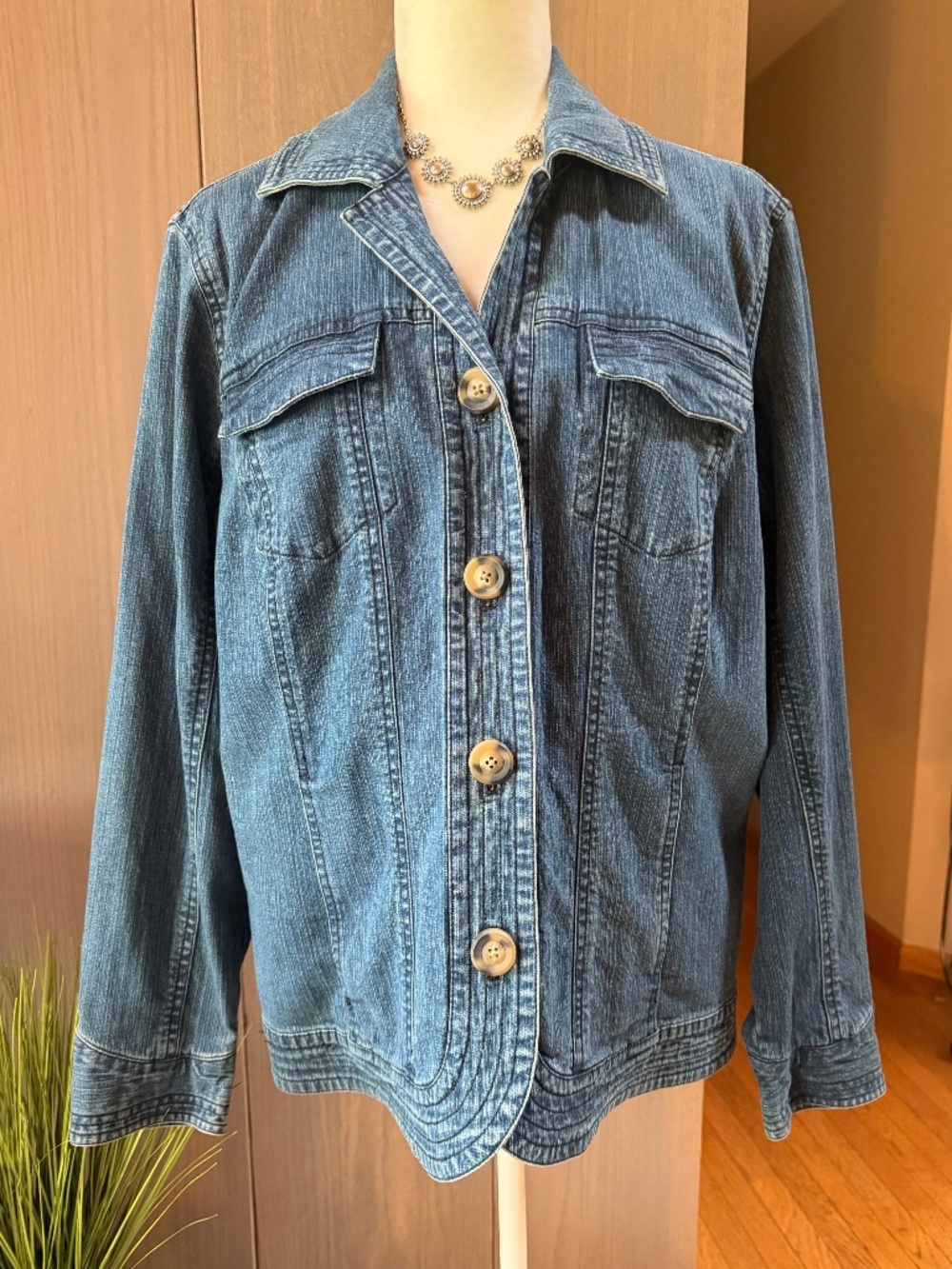 COLDWATER CREEK Jean Jacket XL